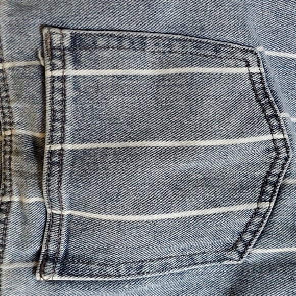 pacsun jeans women’s size 27 blue white Mom jean vertical stripes - Picture 13 of 16